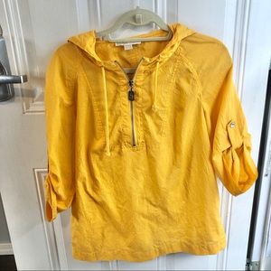 Michael Kors bright yellow jacket/shirt. Sz Medium